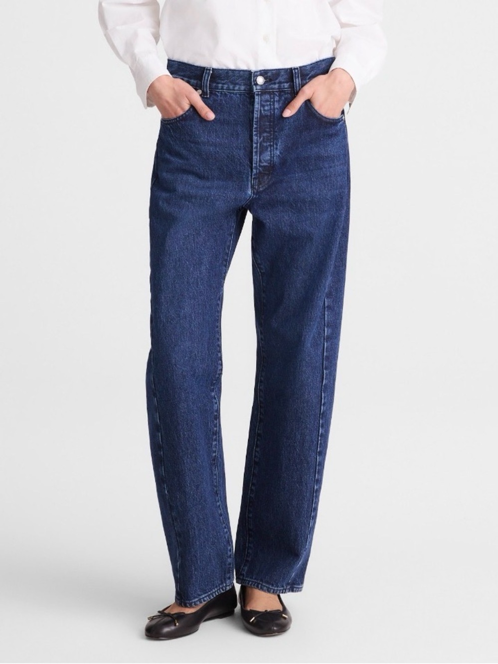 Madewell Pieced Barrel-Leg Jeans in McKinney Wash